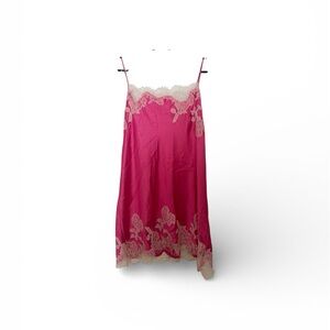 Victoria's Secret Pink Chemise with Cream Lace